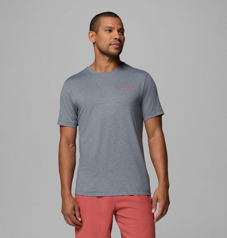 Haut Technique Graphique Parsons Point Homme, Color: City Grey Heather, Linear Peaks, image 1