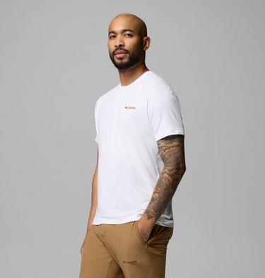 Men's Parsons Point Technical Graphic Top, Color: White Heather Zigzag Climb, image 12