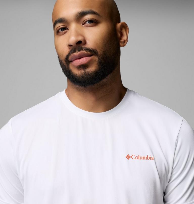 Men's Parsons Point Technical Graphic Top, Color: White Heather Zigzag Climb, image 5
