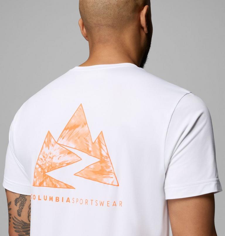 Men's Parsons Point Technical Graphic Top, Color: White Heather Zigzag Climb, image 6