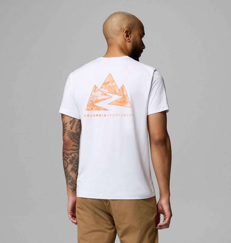 Men's Parsons Point Technical Graphic Top, Color: White Heather Zigzag Climb, image 3