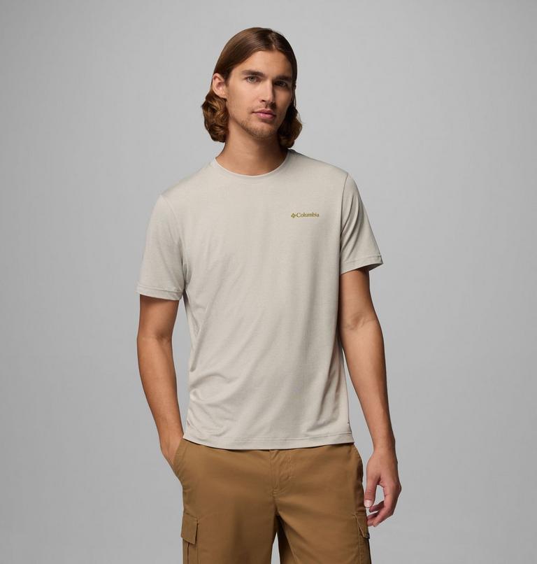 Haut Technique Graphique Parsons Point Homme, Color: Dark Stone Heather, Linear Peaks, image 1