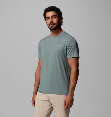 Men's Parsons Point Technical Graphic Top, Color: Sedona Sage Heather Blocky Banner Button, image 20