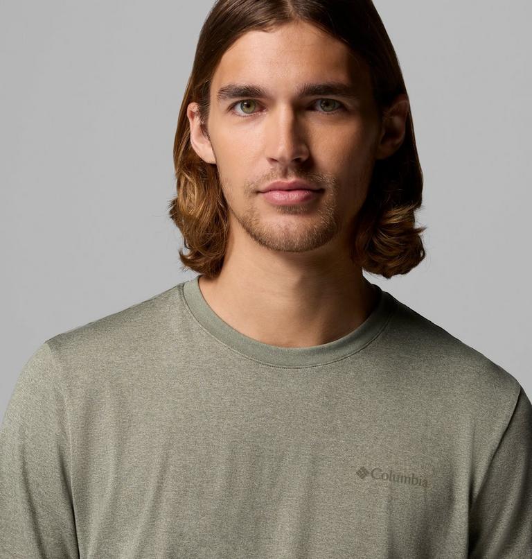 Haut Technique Graphique Parsons Point Homme, Color: Stone Green Heather, Athletic Gem Badge, image 5