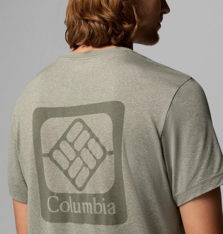 Haut Technique Graphique Parsons Point Homme, Color: Stone Green Heather, Athletic Gem Badge, image 6