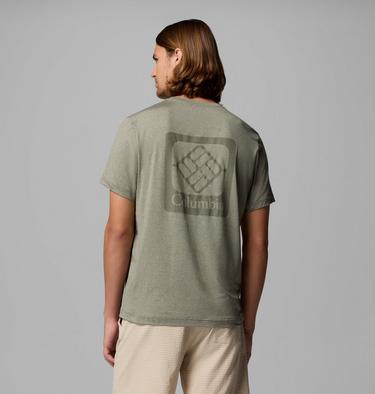 Haut Technique Graphique Parsons Point Homme, Color: Stone Green Heather, Athletic Gem Badge, image 13