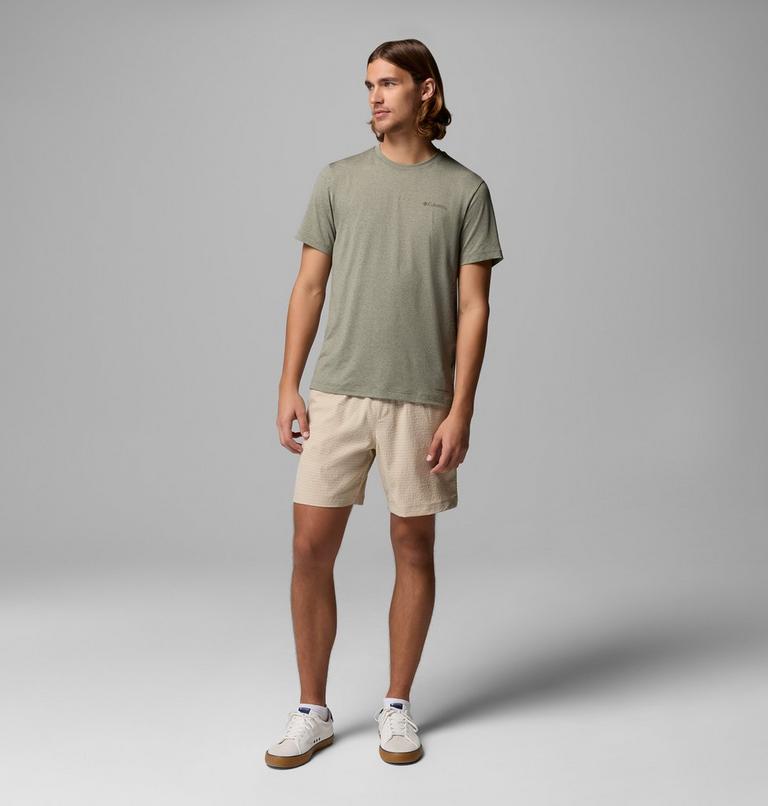 Haut Technique Graphique Parsons Point Homme, Color: Stone Green Heather, Athletic Gem Badge, image 2