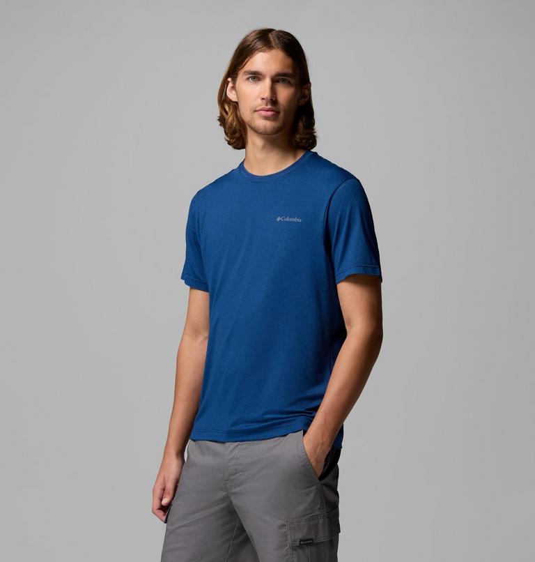 Haut Technique Graphique Parsons Point Homme, Color: Mountain Blue Heather, Athletic Gem Badg, image 4