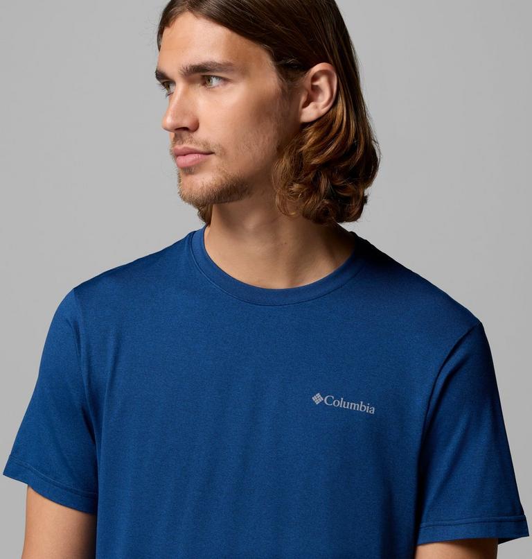 Haut Technique Graphique Parsons Point Homme, Color: Mountain Blue Heather, Athletic Gem Badg, image 5