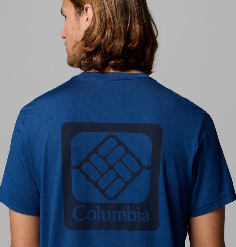 Haut Technique Graphique Parsons Point Homme, Color: Mountain Blue Heather, Athletic Gem Badg, image 6