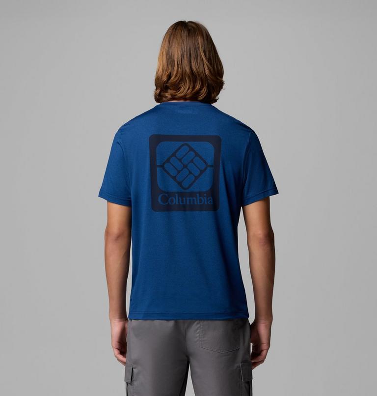 Haut Technique Graphique Parsons Point Homme, Color: Mountain Blue Heather, Athletic Gem Badg, image 1