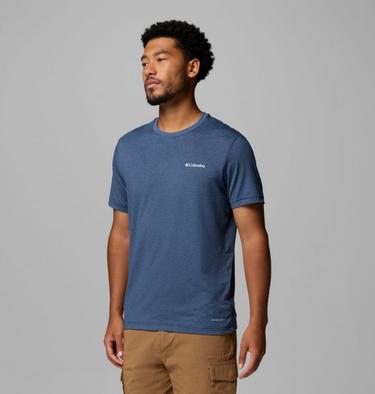 Haut Technique Graphique Parsons Point Homme, Color: Collegiate Navy Heather, Linear Peaks, image 8