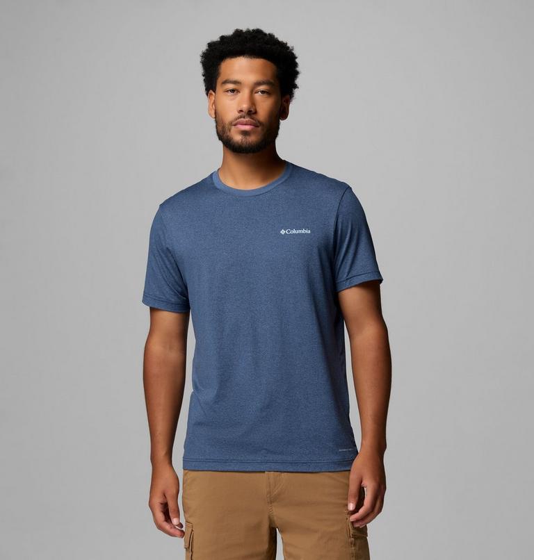 Haut Technique Graphique Parsons Point Homme, Color: Collegiate Navy Heather, Linear Peaks, image 1