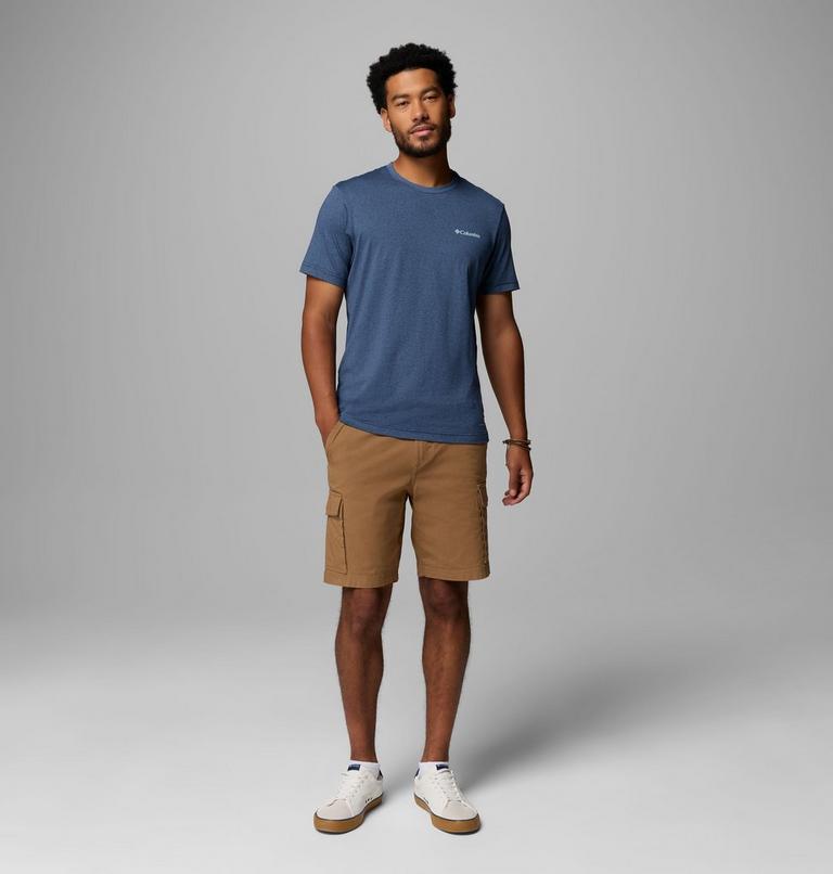 Haut Technique Graphique Parsons Point Homme, Color: Collegiate Navy Heather, Linear Peaks, image 2