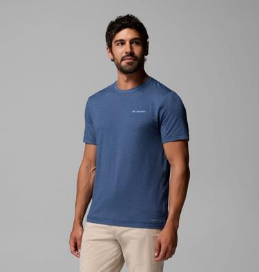 Men's Parsons Point Technical Graphic Top, Color: Collegiate Navy Hthr Linescape Snapshot, image 4