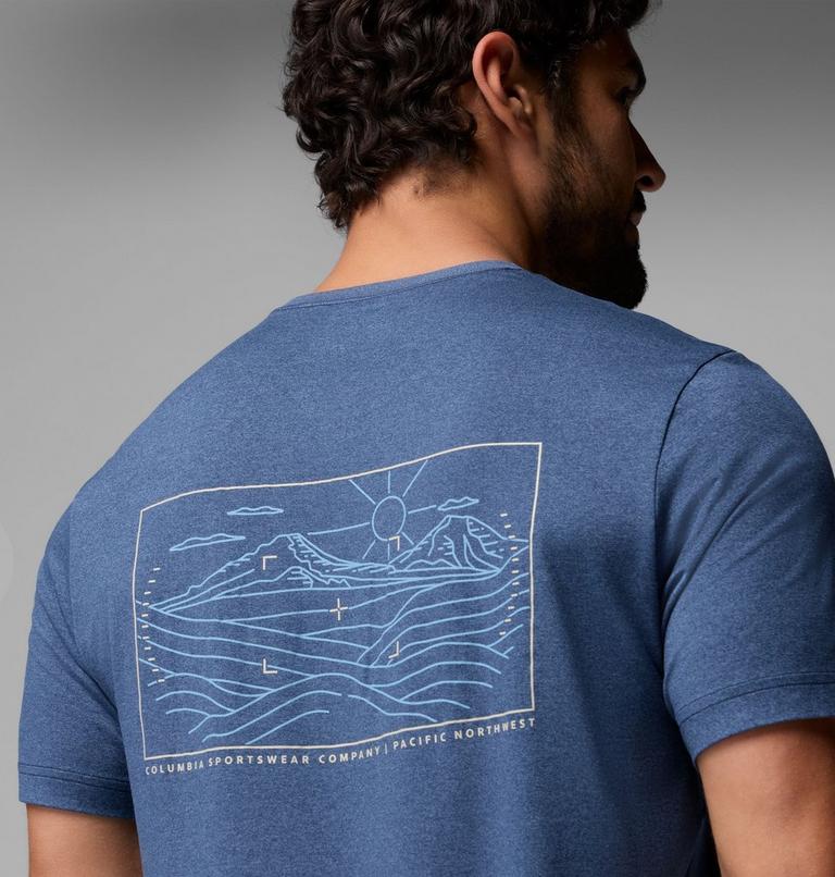 Parsons Point techisches Top mit Grafik f&uuml;r M&auml;nner, Color: Collegiate Navy Hthr Linescape Snapshot, image 6