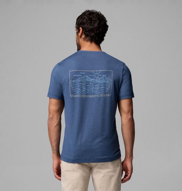 Parsons Point techisches Top mit Grafik f&uuml;r M&auml;nner, Color: Collegiate Navy Hthr Linescape Snapshot, image 3