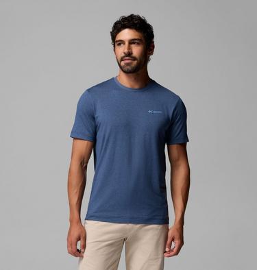 Parsons Point techisches Top mit Grafik f&uuml;r M&auml;nner, Color: Collegiate Navy Hthr Linescape Snapshot, image 1