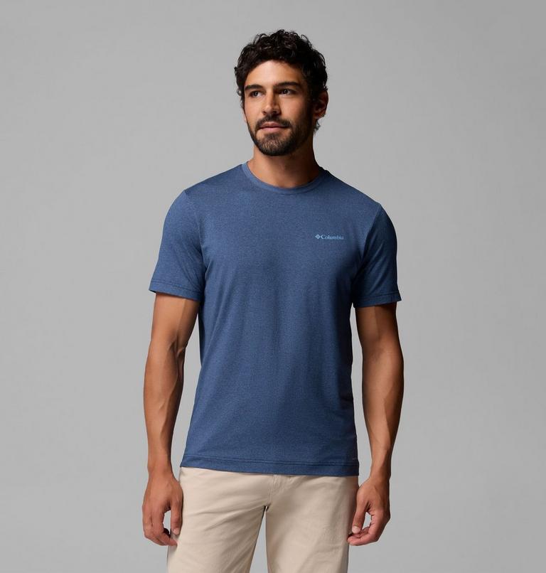 Parsons Point techisches Top mit Grafik f&uuml;r M&auml;nner, Color: Collegiate Navy Hthr Linescape Snapshot, image 1