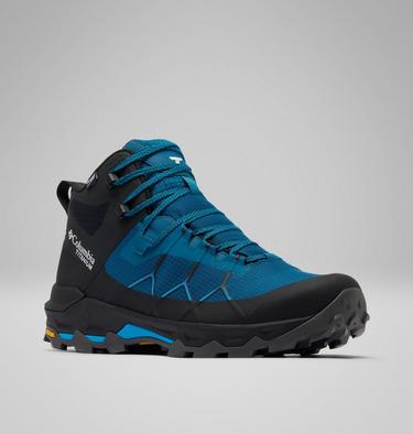 Men's Peakfreak Titanium Mid OutDry Hiking Shoes, Color: Phoenix Blue, Compass Blue, image 3