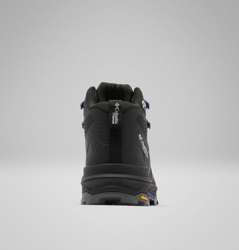 Women's Peakfreak Titanium Mid OutDry Hiking Shoes, Color: Black, Purple Quartz, image 2