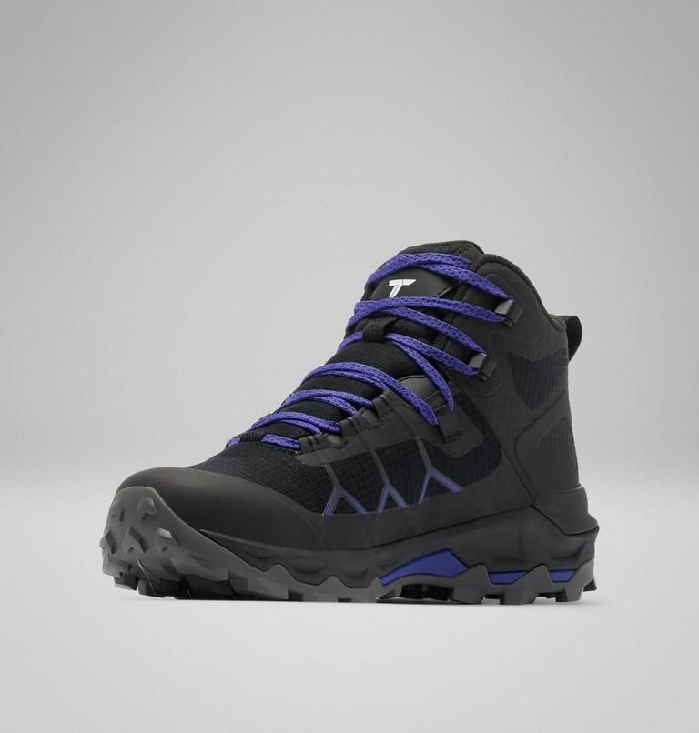 Women's Peakfreak Titanium Mid OutDry Hiking Shoes, Color: Black, Purple Quartz, image 7