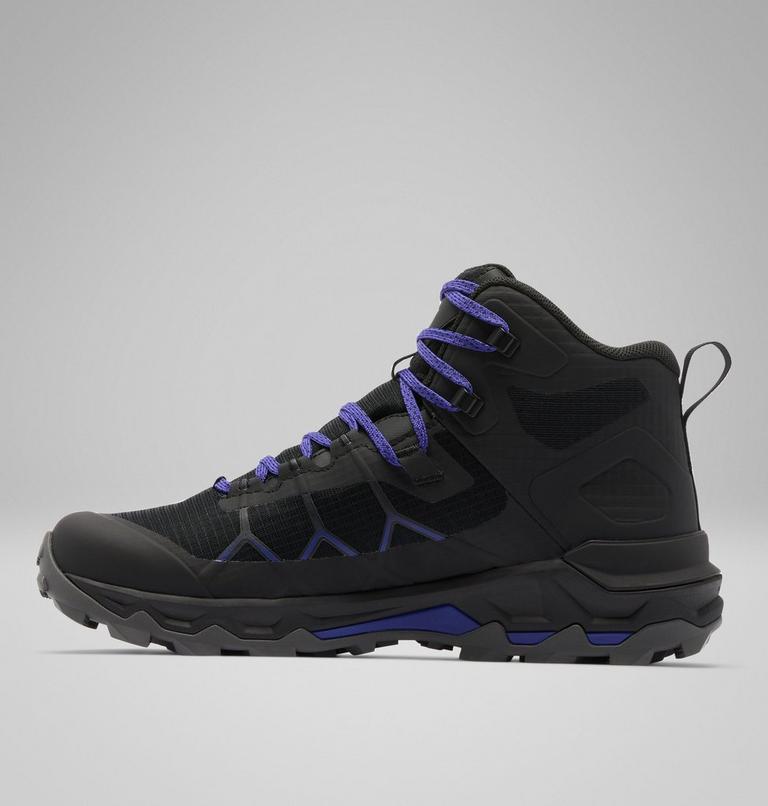 Women's Peakfreak Titanium Mid OutDry Hiking Shoes, Color: Black, Purple Quartz, image 6