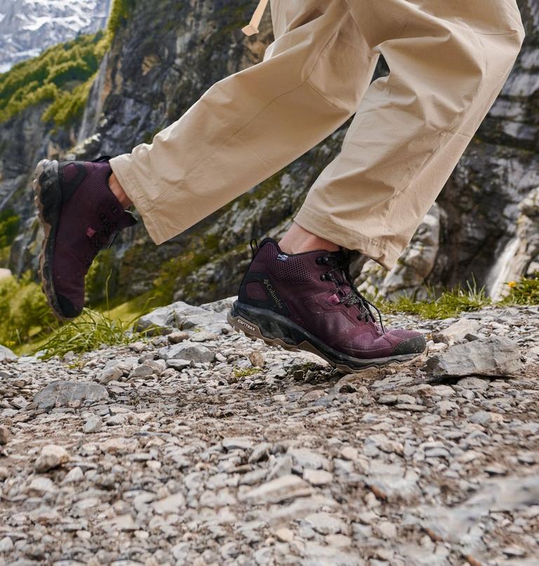 Women's Peakfreak Hera II Mid OutDry Hiking Shoes, Color: Moonvista, Antique Mauve, image 12