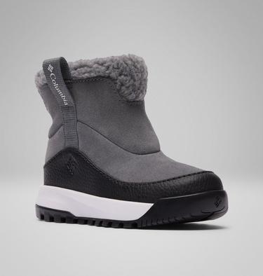 Kids' Snowtrot Ease Slip-On Winter Boots, Color: Graphite, Black, image 7