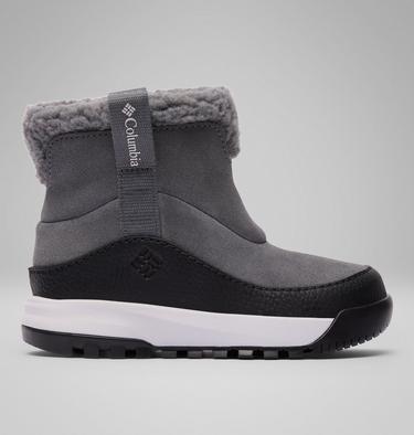 Kids' Snowtrot Ease Slip-On Winter Boots, Color: Graphite, Black, image 3