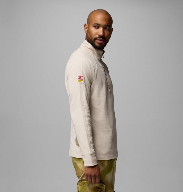 Unisex Endor Issue Half Zip Long Sleeve T-shirt, Color: Fawn, image 4
