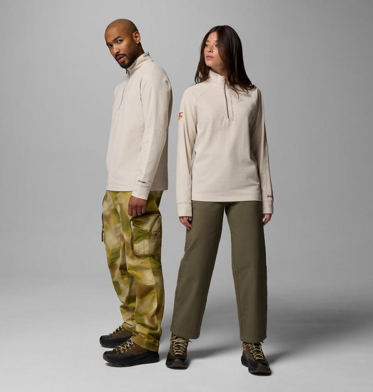 Unisex Endor Issue Half Zip Long Sleeve T-shirt, Color: Fawn, image 7