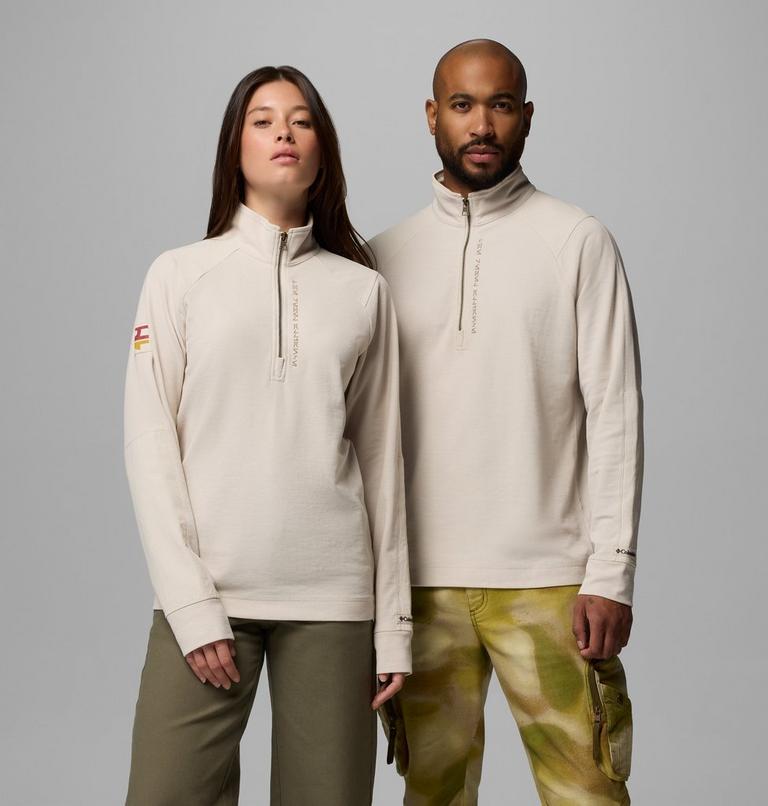 Unisex Endor Issue Half Zip Long Sleeve T-shirt, Color: Fawn, image 1