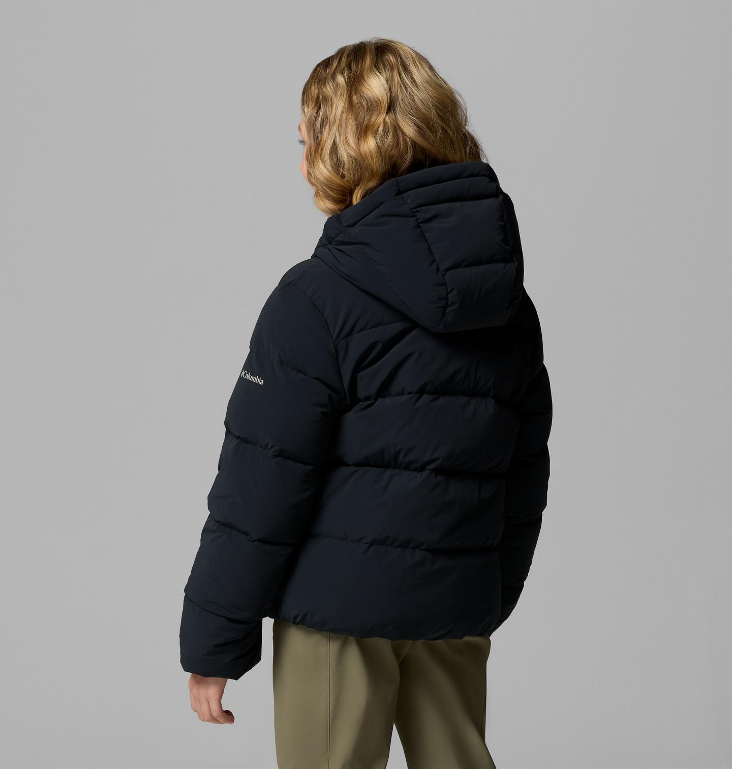 Куртка Columbia Amaze Puff Hooded Jacket для девочек, цвет: Чёрный — фото 2