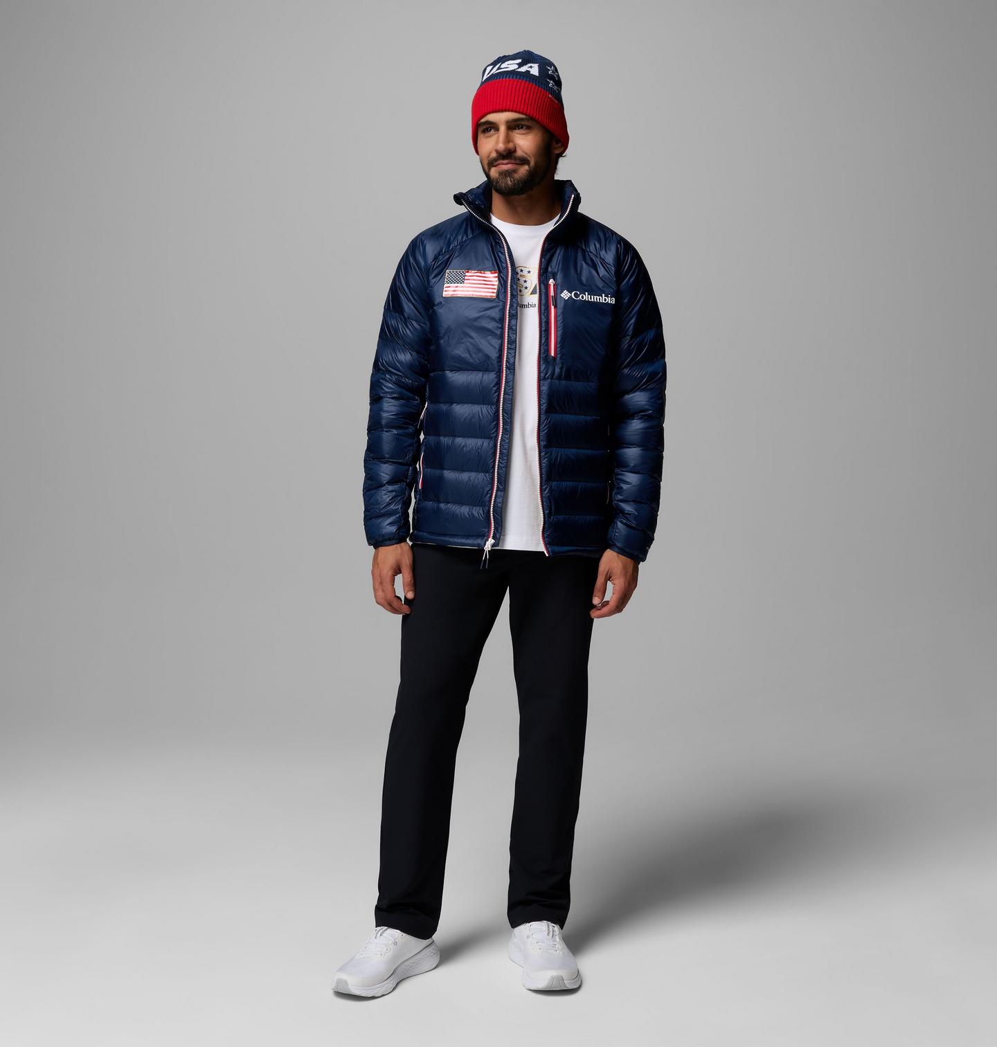 Мужская куртка Columbia USA 2026 Down Puffer, цвет: Тёмно-синий — фото 2