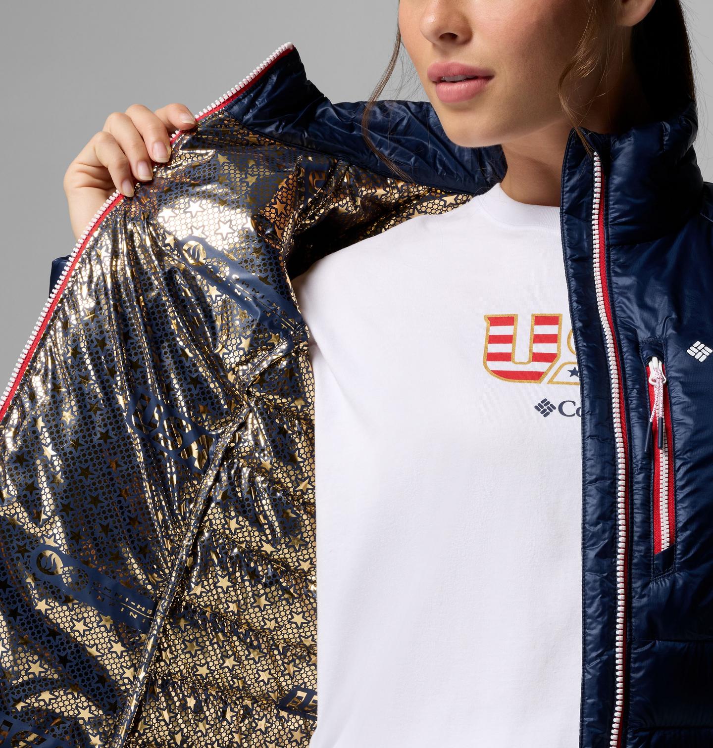 Женская куртка Columbia USA 2026 Down Puffer, цвет: Тёмно-синий — фото 4