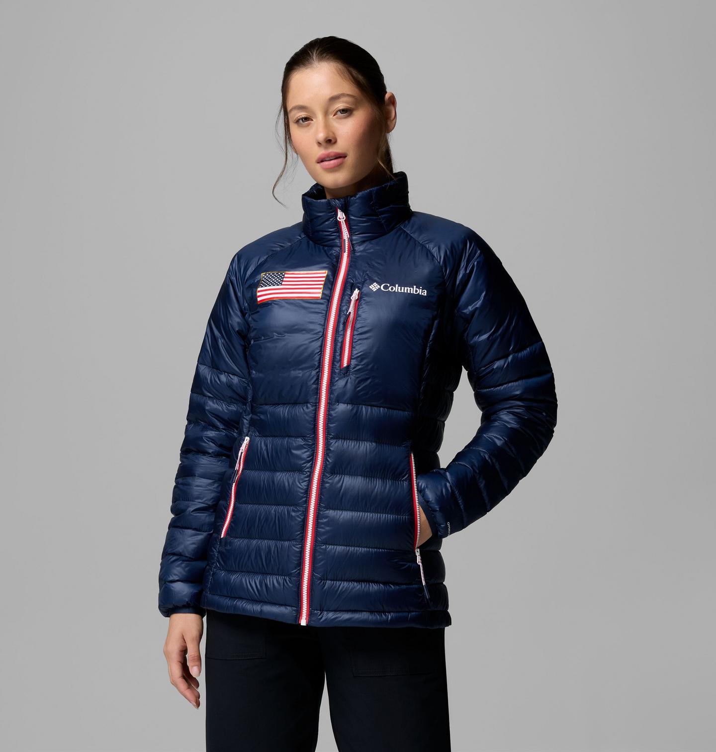 Женская куртка Columbia USA 2026 Down Puffer, цвет: Тёмно-синий — фото 1