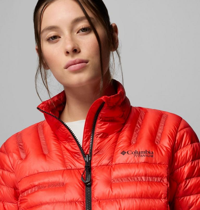 Women's Endevour Mountain Down Packable Jacket, Color: Poppy Red, image 7
