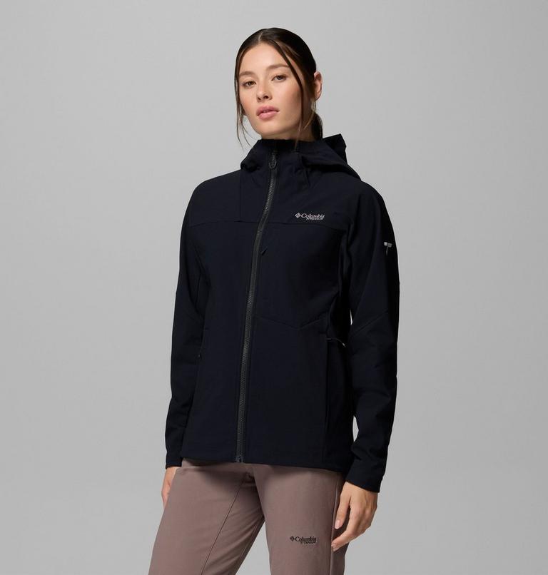 Women's Tennent Mountain Hooded Softshell Jacket, Color: Black, image 4