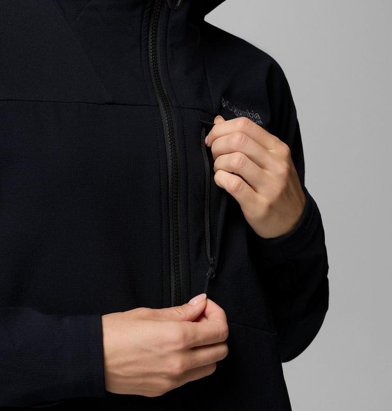 Women's Tennent Mountain Hooded Softshell Jacket, Color: Black, image 8