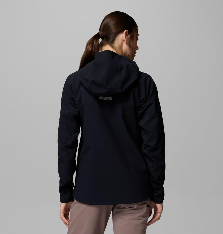 Women's Tennent Mountain Hooded Softshell Jacket, Color: Black, image 3