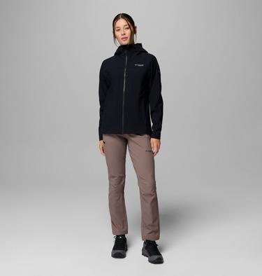 Women's Tennent Mountain Hooded Softshell Jacket, Color: Black, image 2