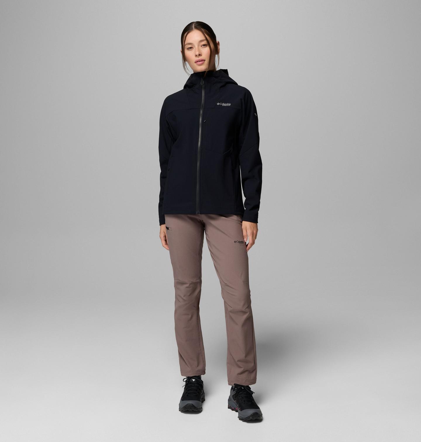 Женские куртки Columbia Tennent Mountain Hooded Softshell, цвет: Чёрный — фото 2