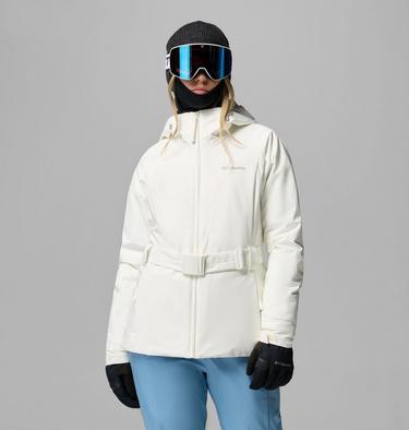 Women's Ava Alpine Belted Insulated Ski Jacket, Color: Sea Salt, image 1