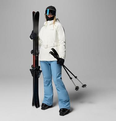 Women's Ava Alpine Belted Insulated Ski Jacket, Color: Sea Salt, image 2