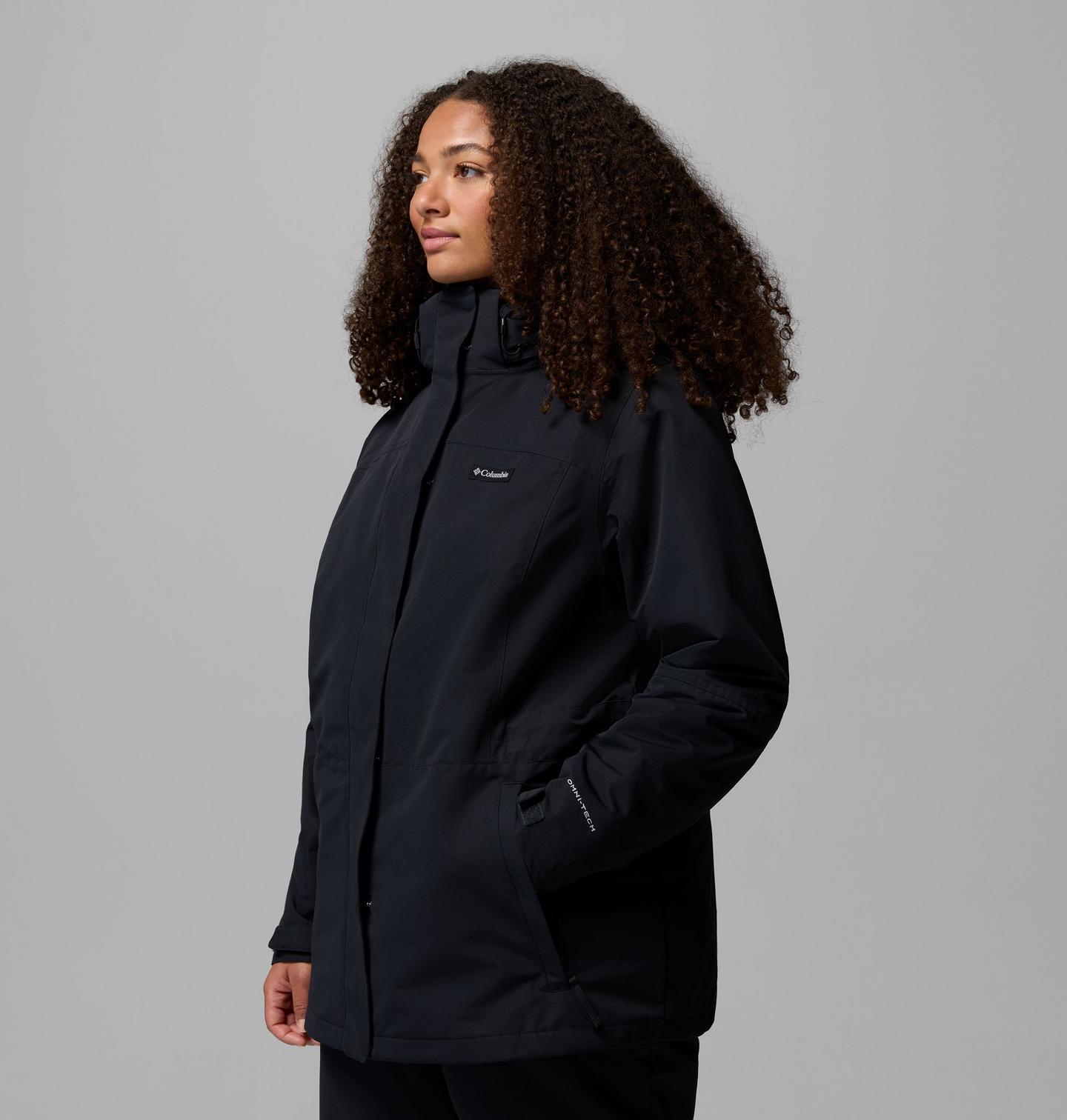 Женская куртка Columbia Bugaboo IV Fleece Interchange - Plus Size, цвет: Чёрный — фото 4
