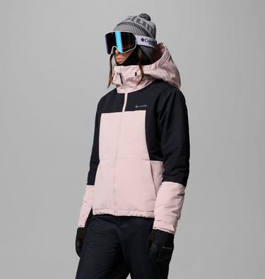 Women's Alpine Echo Insulated Ski Jacket, Color: Mineral Pink, Black, image 4