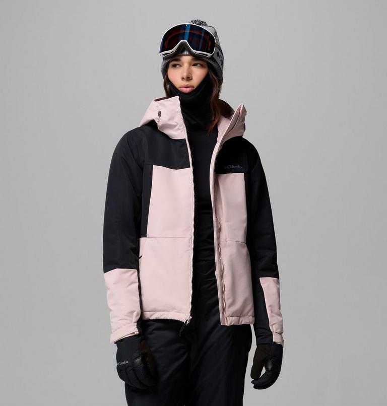 Women's Alpine Echo Insulated Ski Jacket, Color: Mineral Pink, Black, image 5