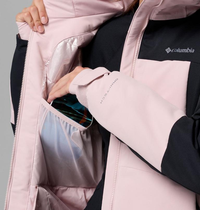 Women's Alpine Echo Insulated Ski Jacket, Color: Mineral Pink, Black, image 6