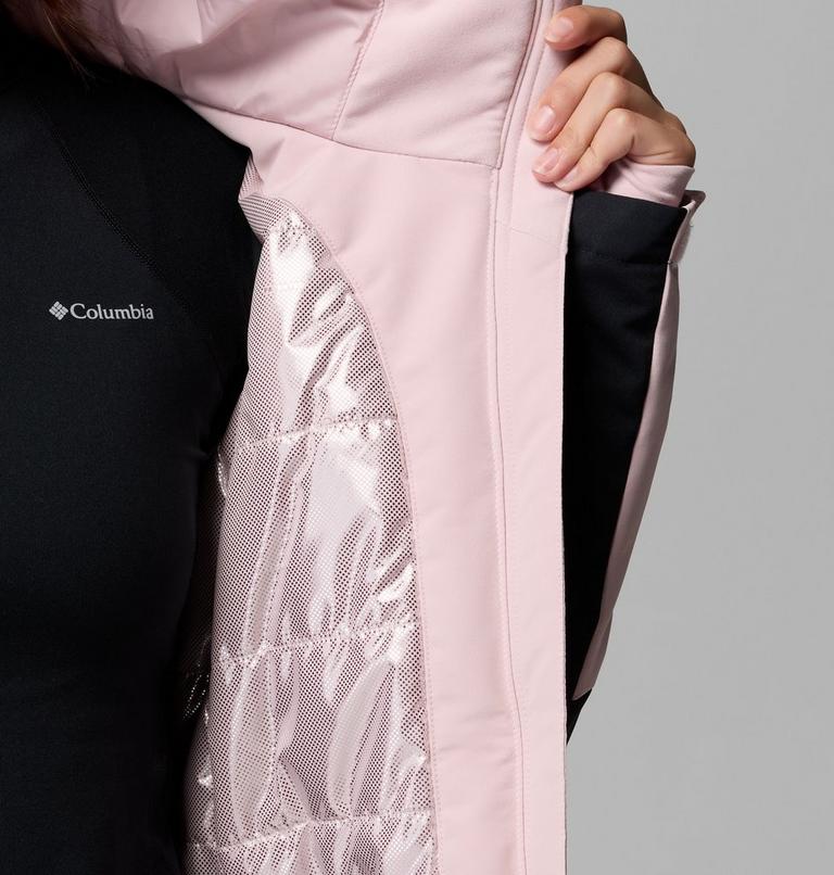 Women's Alpine Echo Insulated Ski Jacket, Color: Mineral Pink, Black, image 7